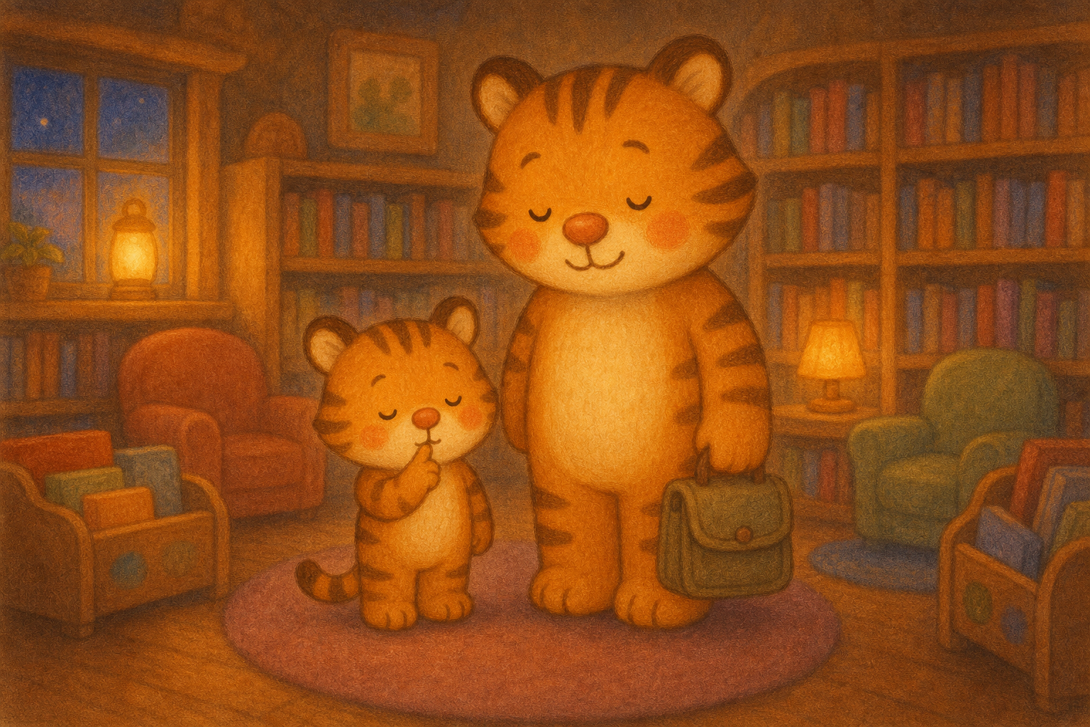 zephyr tiger goes to the library