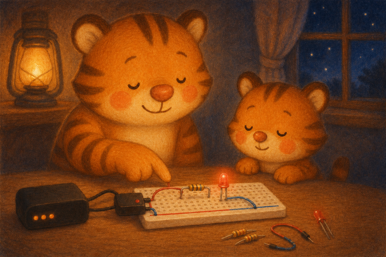 zephyr tiger learns about electricity