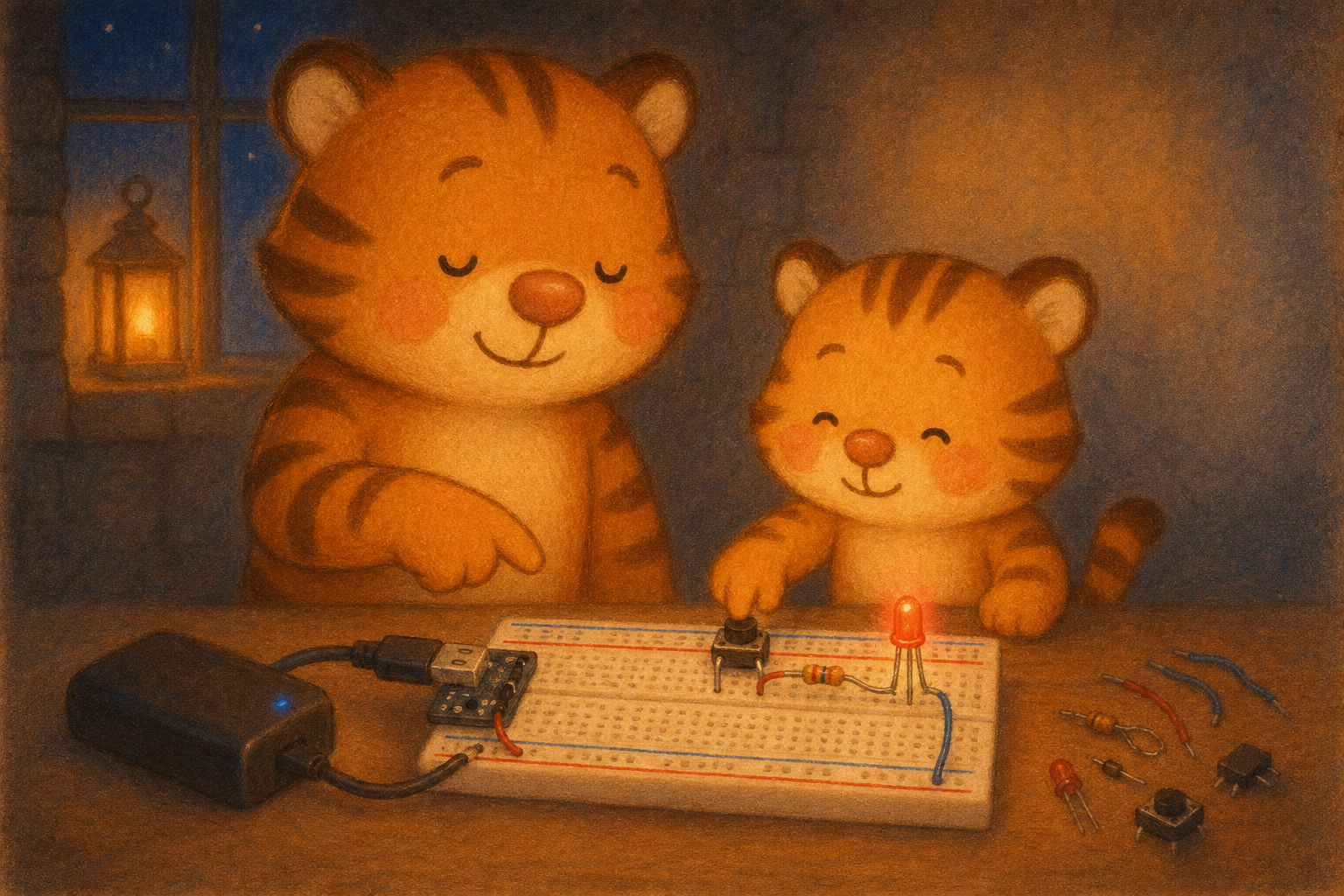 zephyr tiger learns about electricity