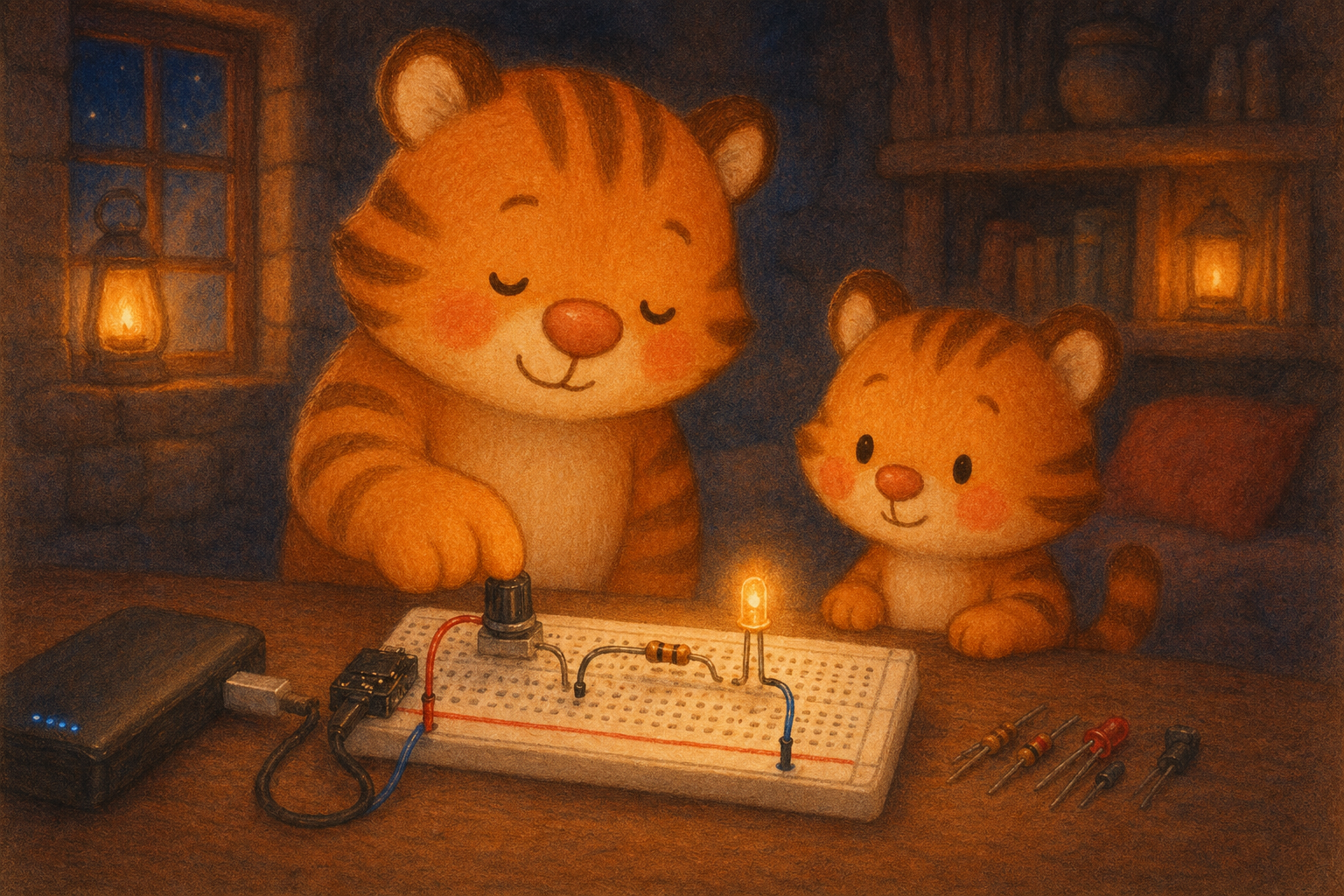 zephyr tiger learns about electricity