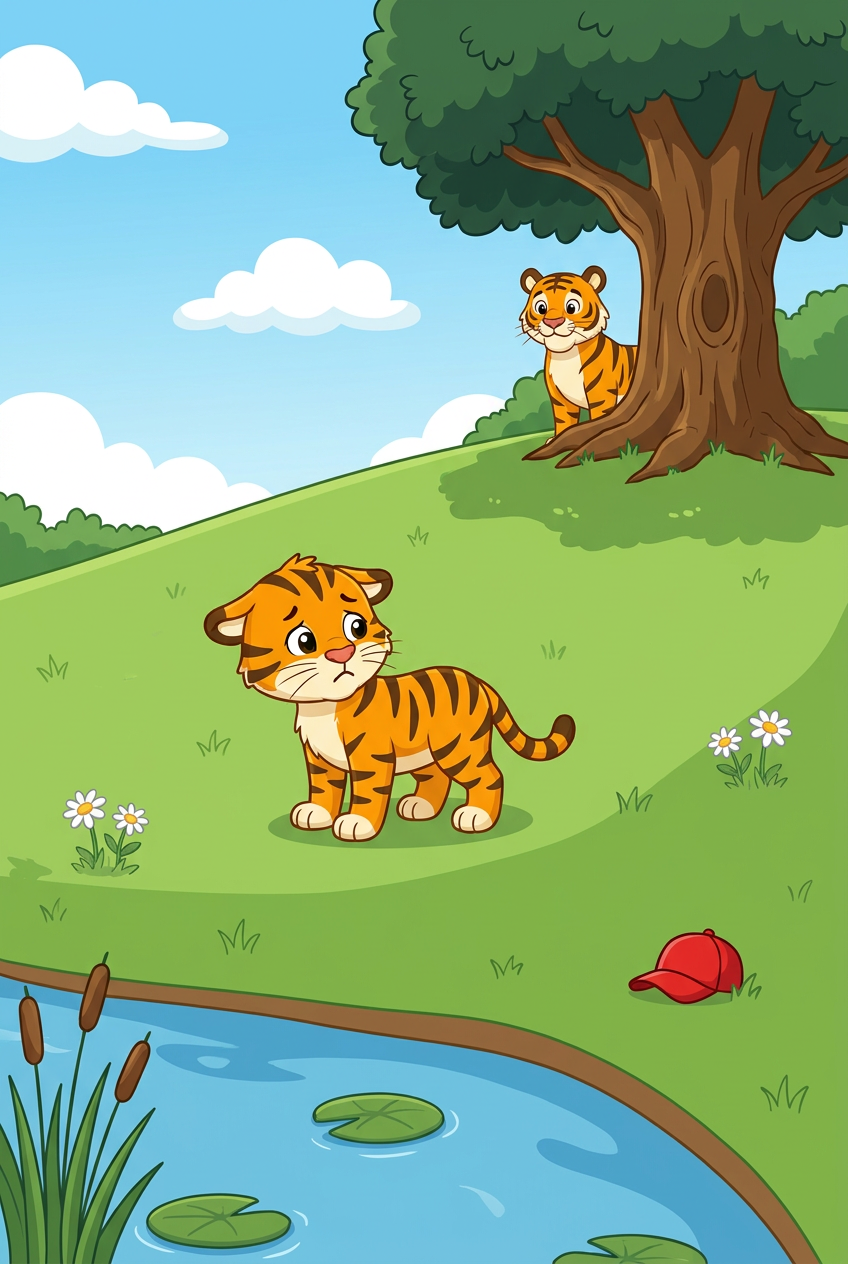 zephyr tiger runs up the hill
