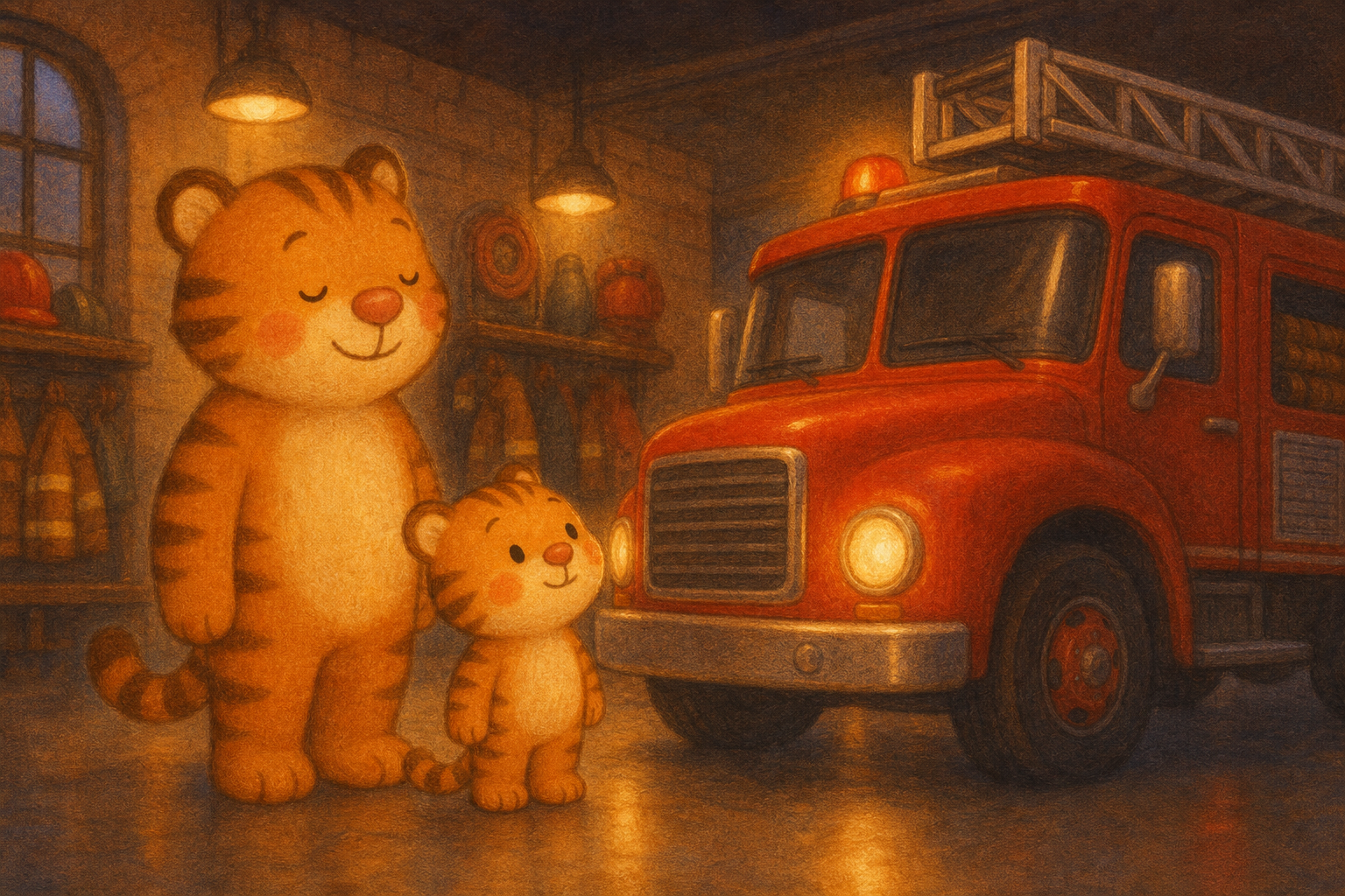 zephyr tiger visits the fire station