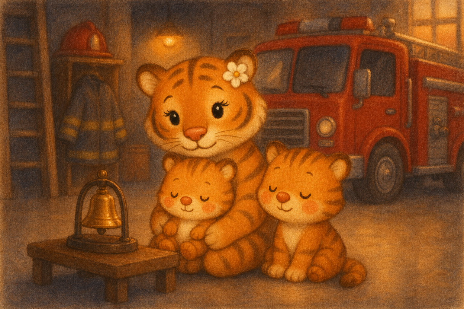 zephyr tiger visits the fire station