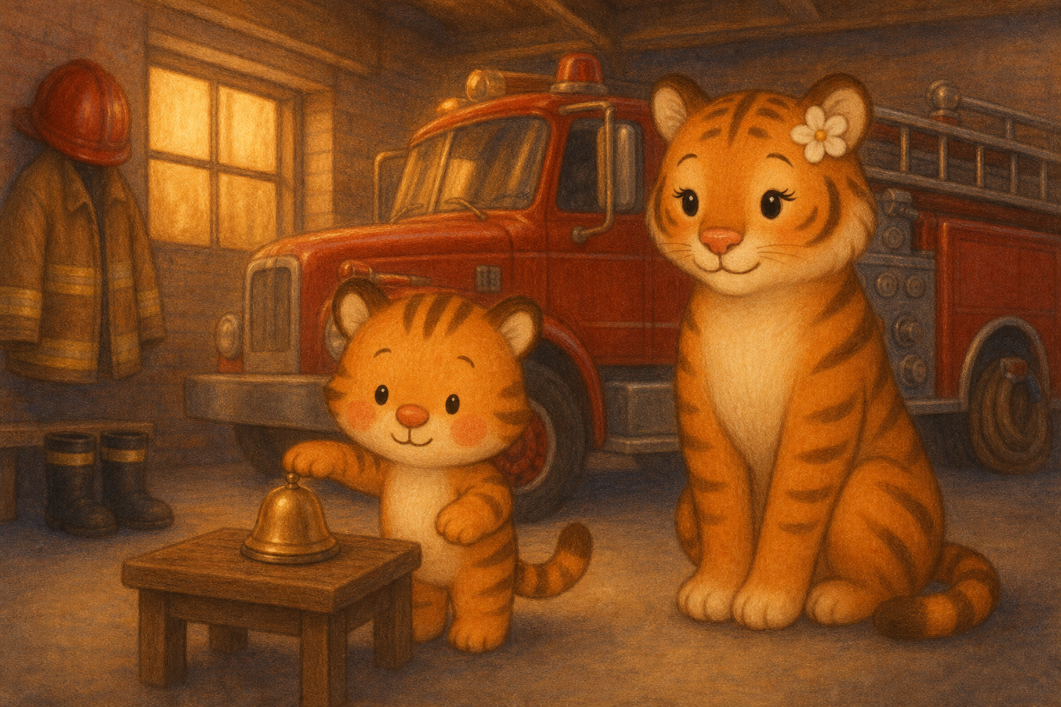zephyr tiger visits the fire station