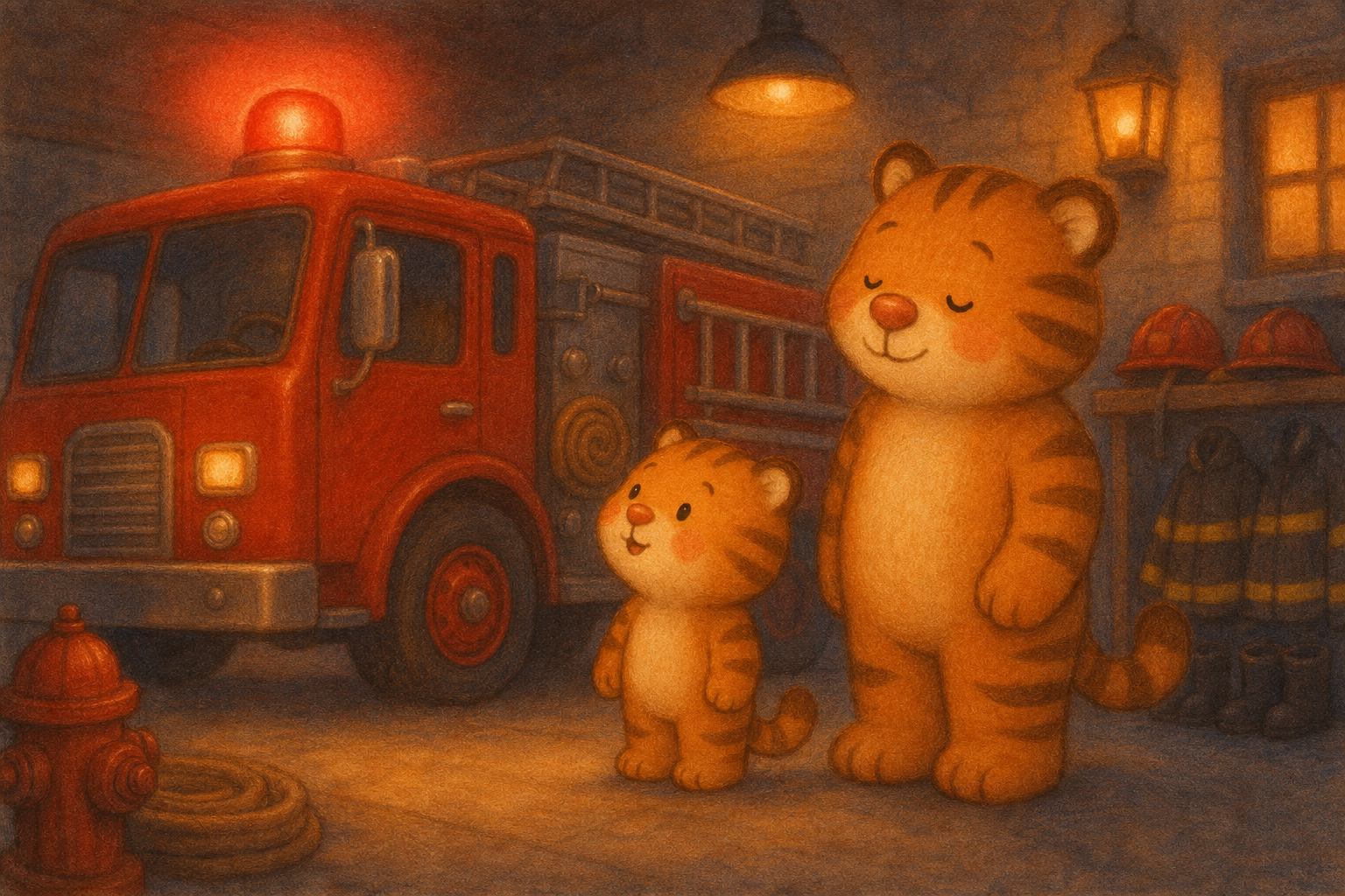 zephyr tiger visits the fire station
