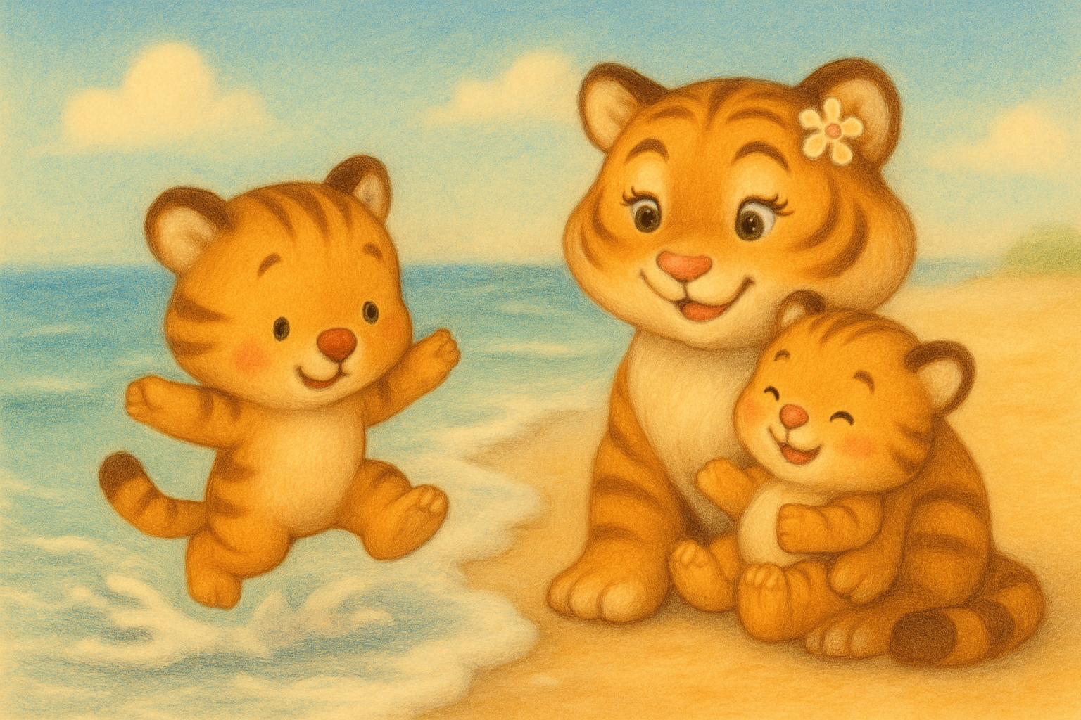 zephyr tiger and the seaside shore