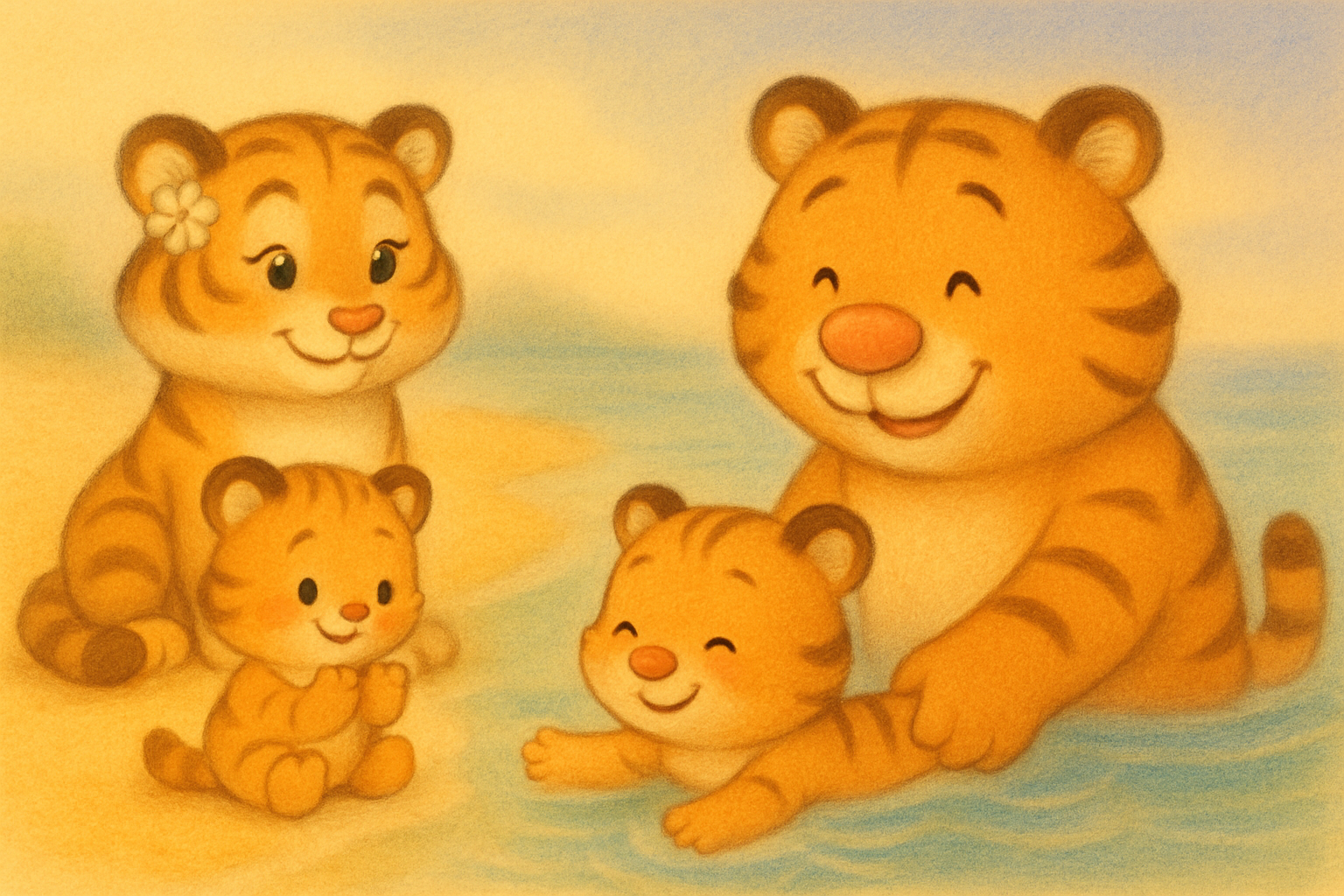 zephyr tiger and the seaside shore