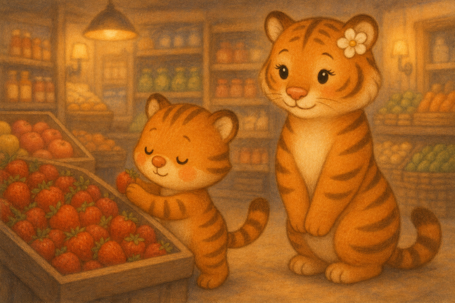zephyr tiger at the grocery store