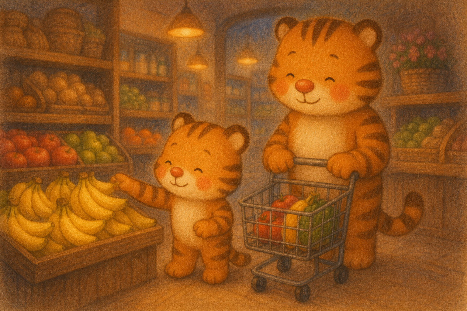 zephyr tiger at the grocery store