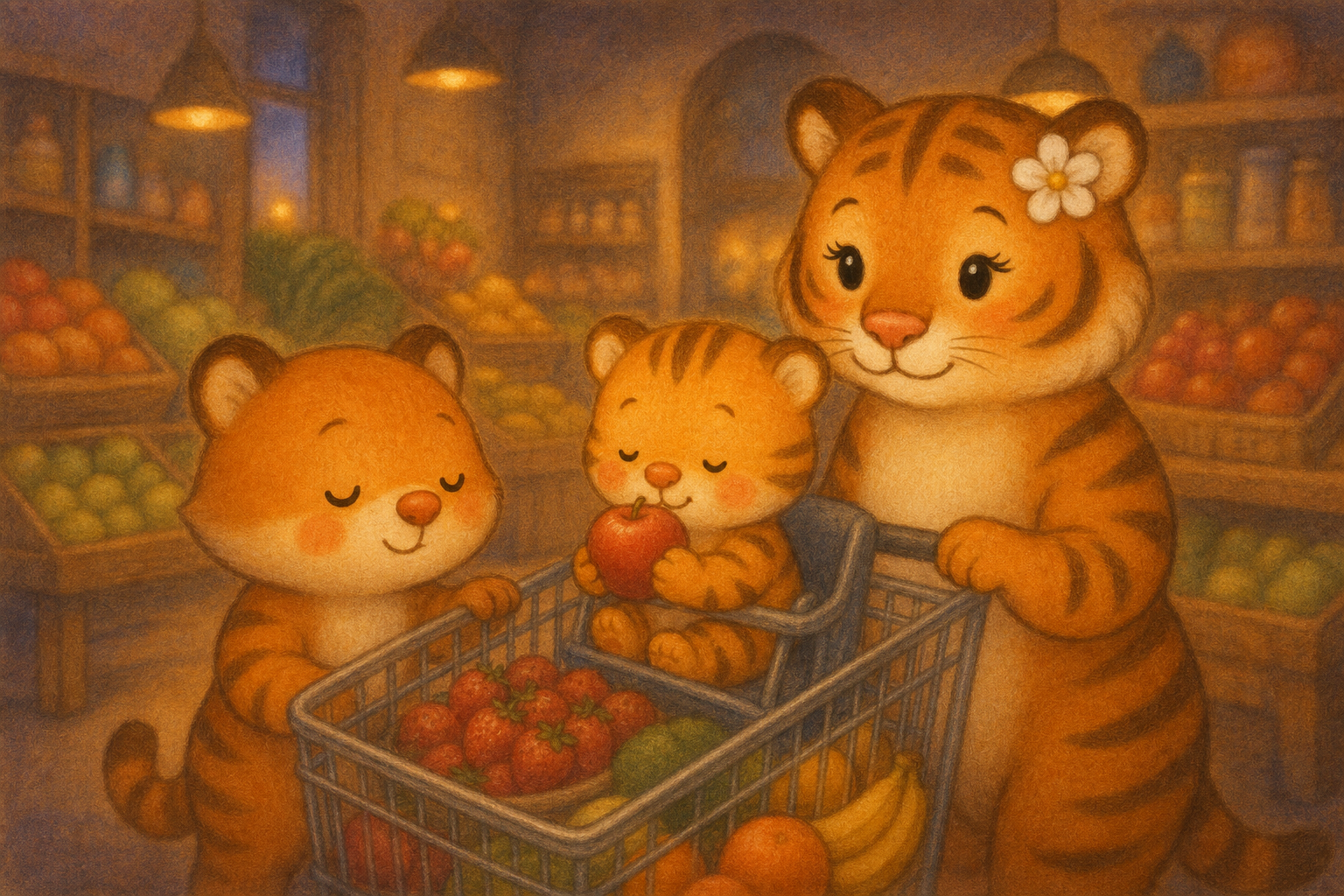 zephyr tiger at the grocery store